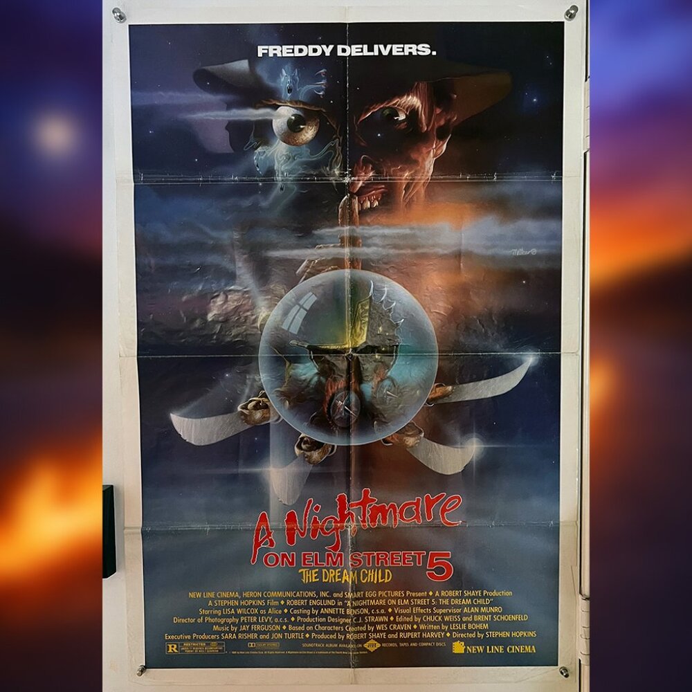 NIGHTMARE ON ELM STREET 5: THE DREAM CHILD (1989) - ORIGINAL SS MOVIE POSTER